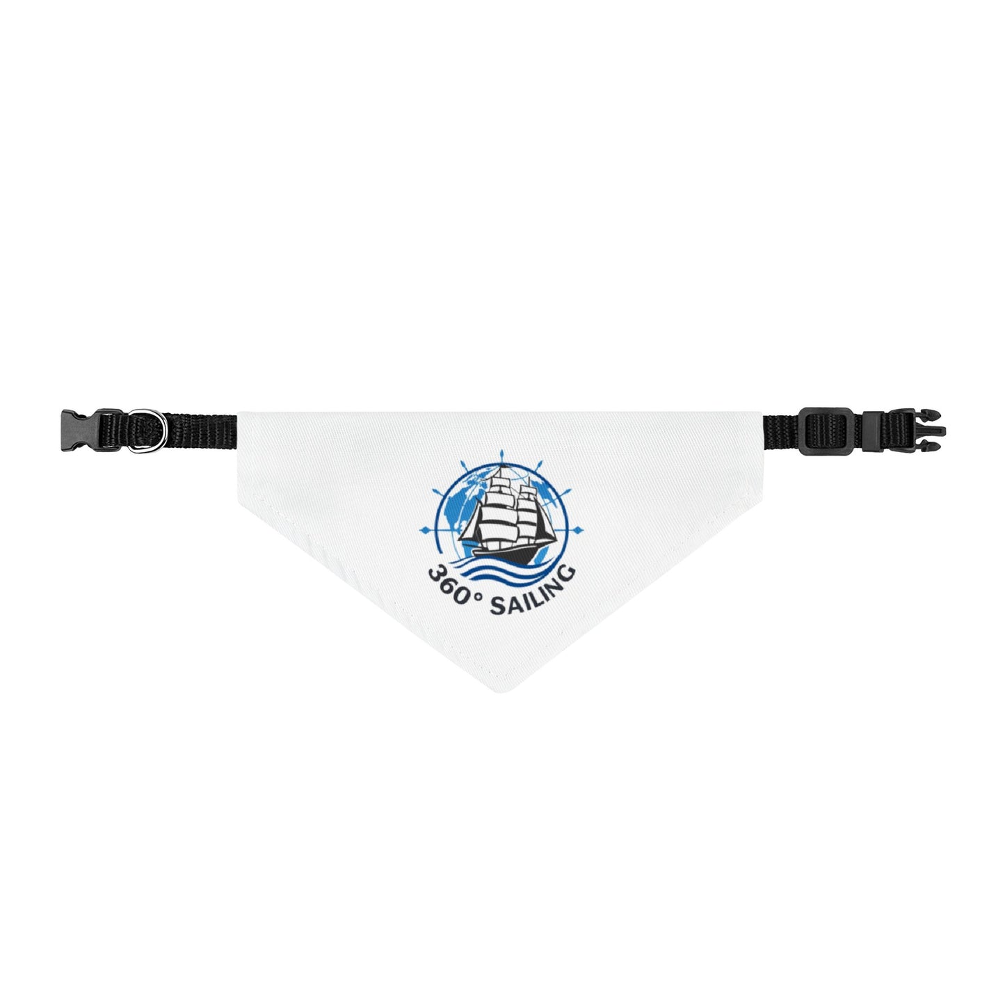 Nautical Sailboat Clip-On Pet Bandana — '360 Sailing' Dog & Cat Accessory