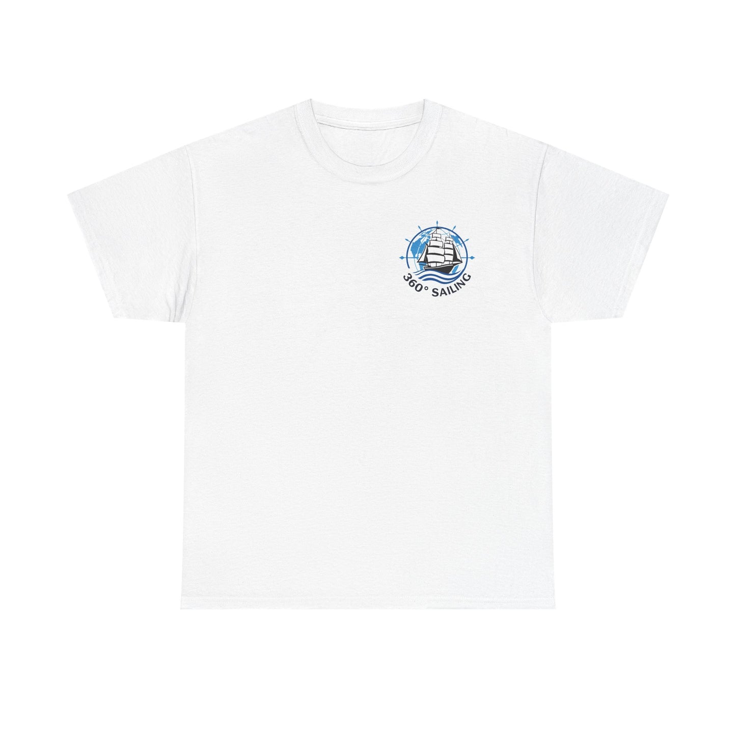 Sailing Compass T‑Shirt — 'Set Sail' Nautical Crew Tee