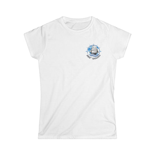 Sea Captain Nautical Tee — "100% Sailor" Women's Crew Neck Shirt