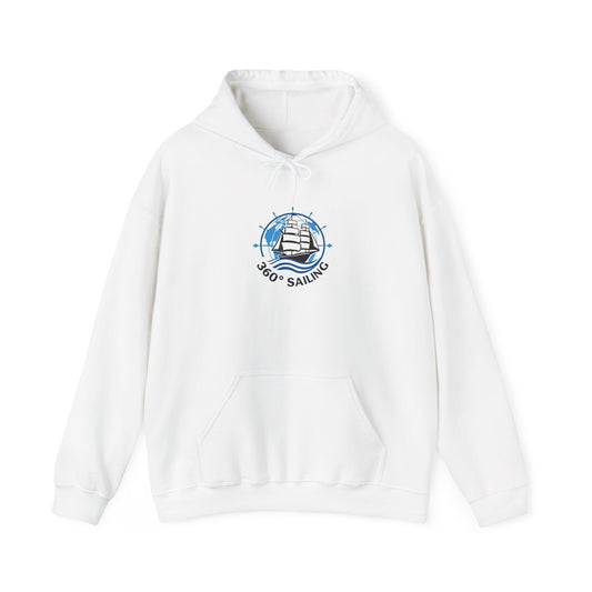 Sailing Compass Hoodie – '360 Sailing' Nautical Graphic Hoodie
