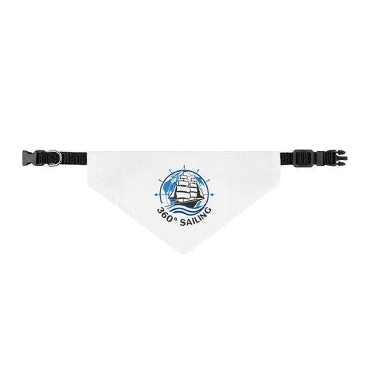 Nautical Sailboat Clip-On Pet Bandana — '360 Sailing' Dog & Cat Accessory
