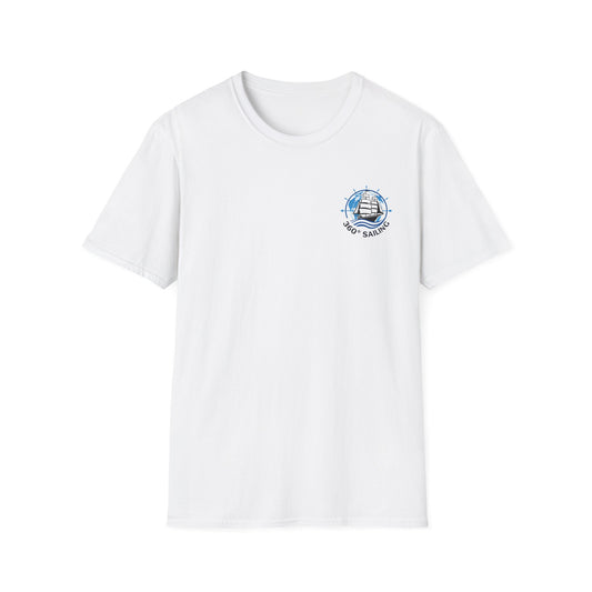 Sail Away Graphic T-Shirt — Vintage Sailing Ship Chest Print