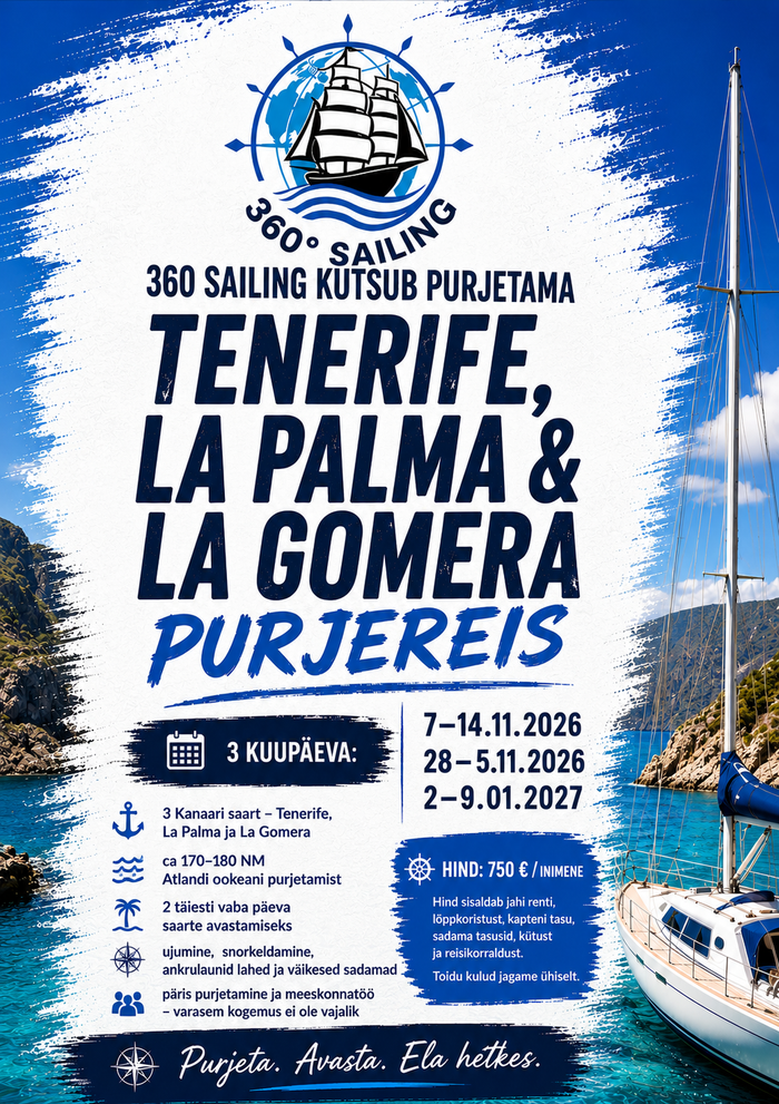 TENERIFE, LA PALMA & LA GOMERA PURJEREIS – 7 PÄEVA  2026 TALV
