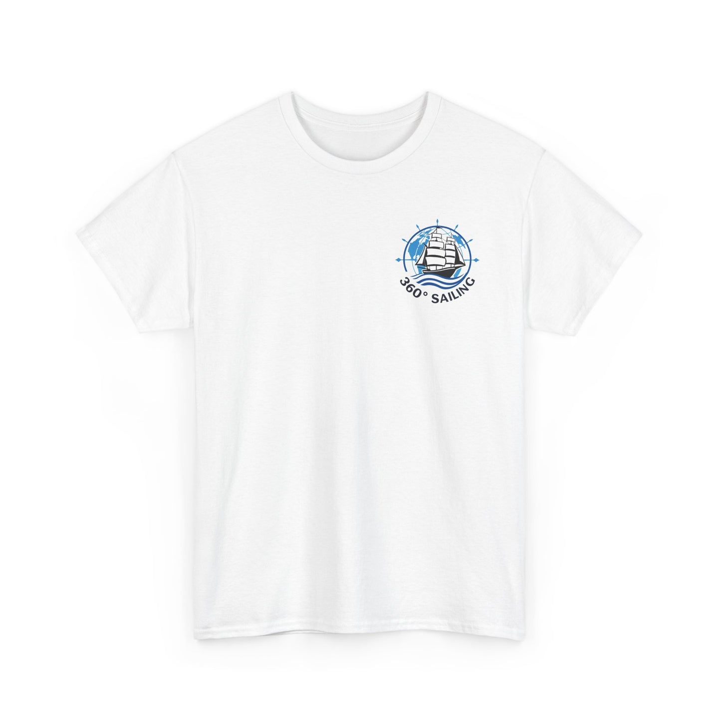 Sailing Compass T‑Shirt — 'Set Sail' Nautical Crew Tee