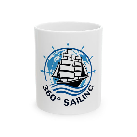 Sailing Ship Ceramic Mug (11oz, 15oz) — 360 Sailing Nautical Coffee Cup